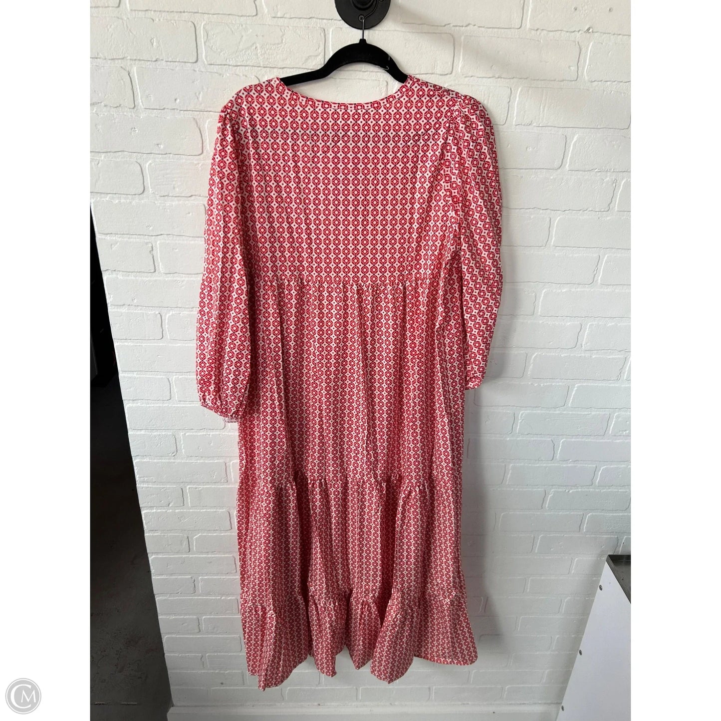 Dress Casual Maxi By Cme In Cream & Red, Size: S