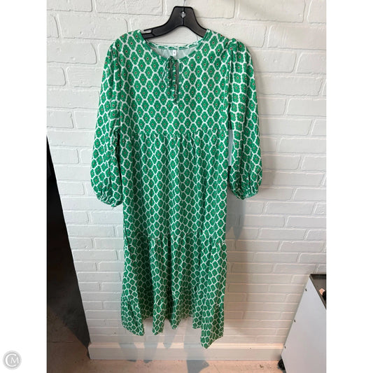 Dress Casual Maxi By Cme In Green & White, Size: S