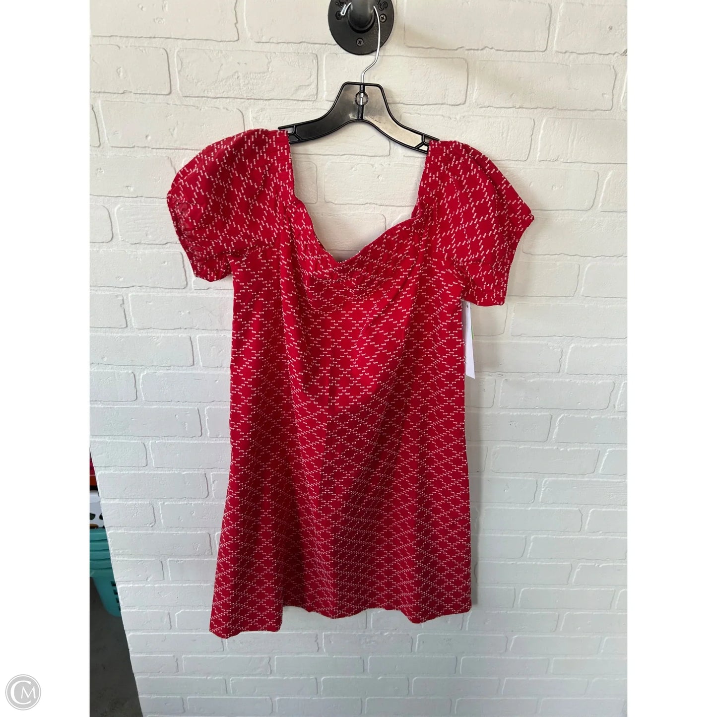 Dress Casual Short By Ann Taylor In Red & White, Size: M