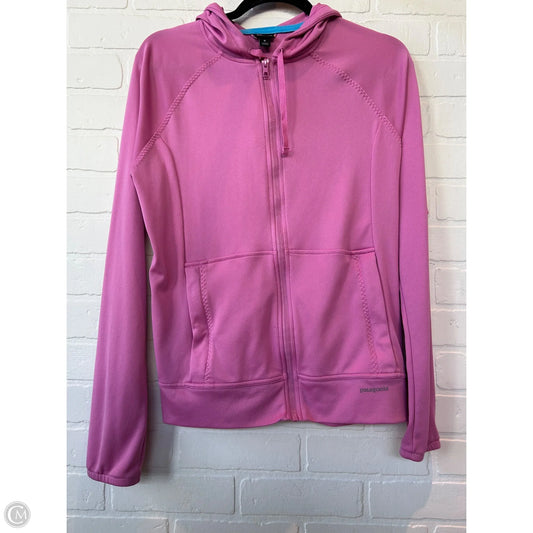 Athletic Sweatshirt Hoodie By Patagonia In Pink, Size: M