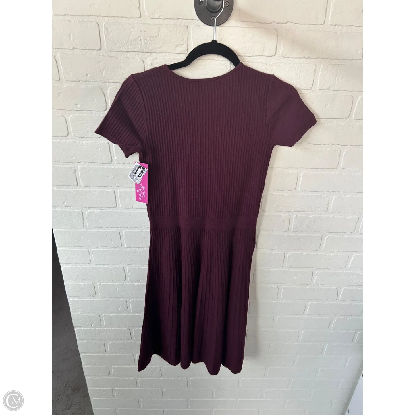 Dress Casual Midi By Ann Taylor In Purple, Size: Xs