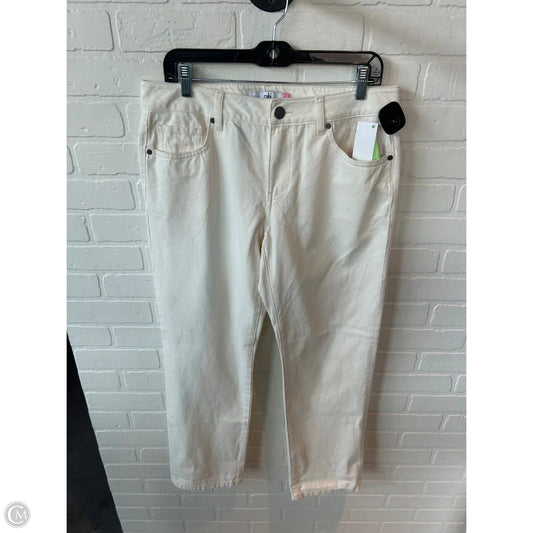 Jeans Straight By Cabi In Cream, Size: 6