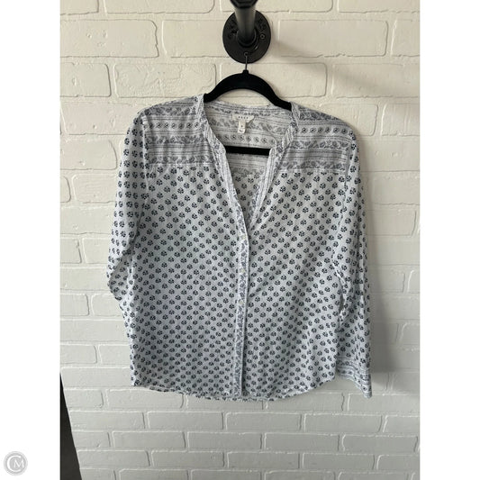 Top Long Sleeve By Joie In Blue & White, Size: S