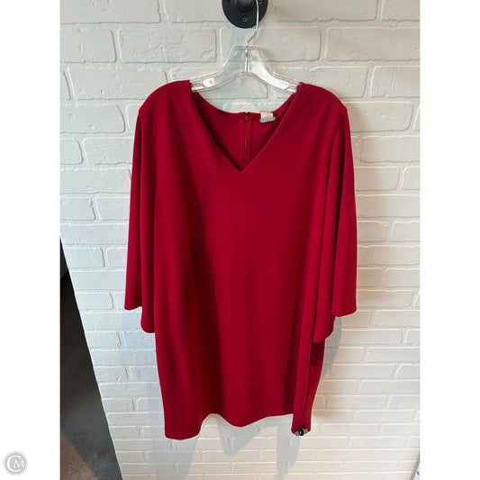 Dress Work By Chicos In Red, Size: Xxl