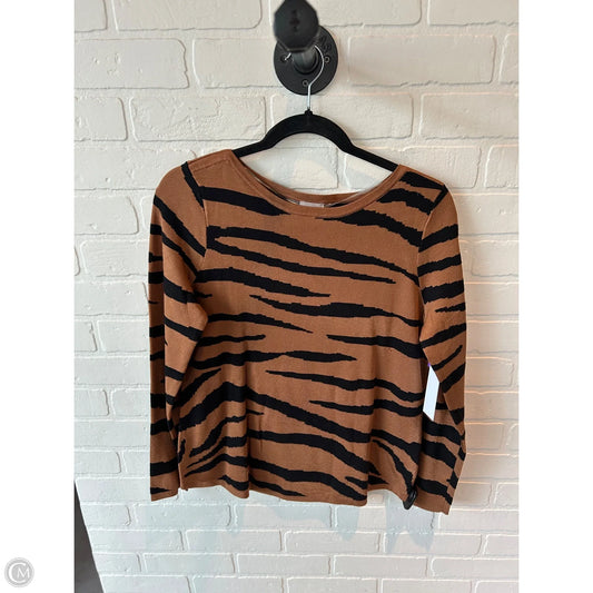 Sweater By Chicos In Black & Brown, Size: M