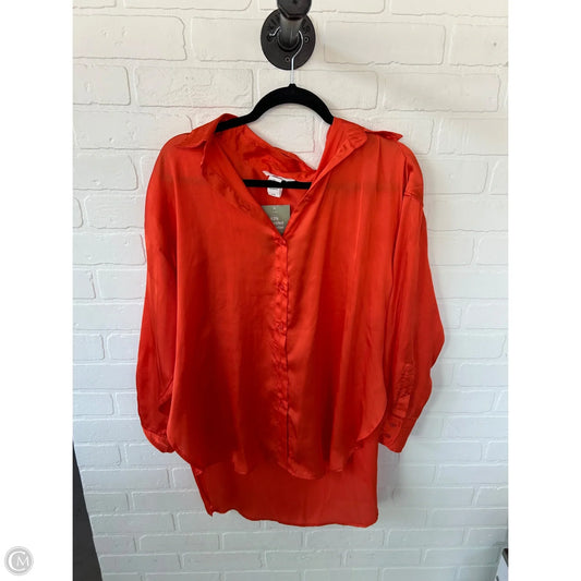 Top Long Sleeve By H&m In Orange, Size: S