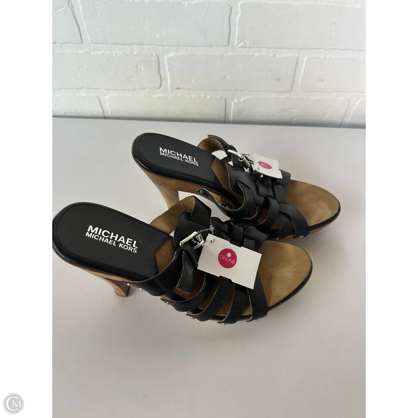Sandals Heels Block By Michael By Michael Kors In Black, Size: 8