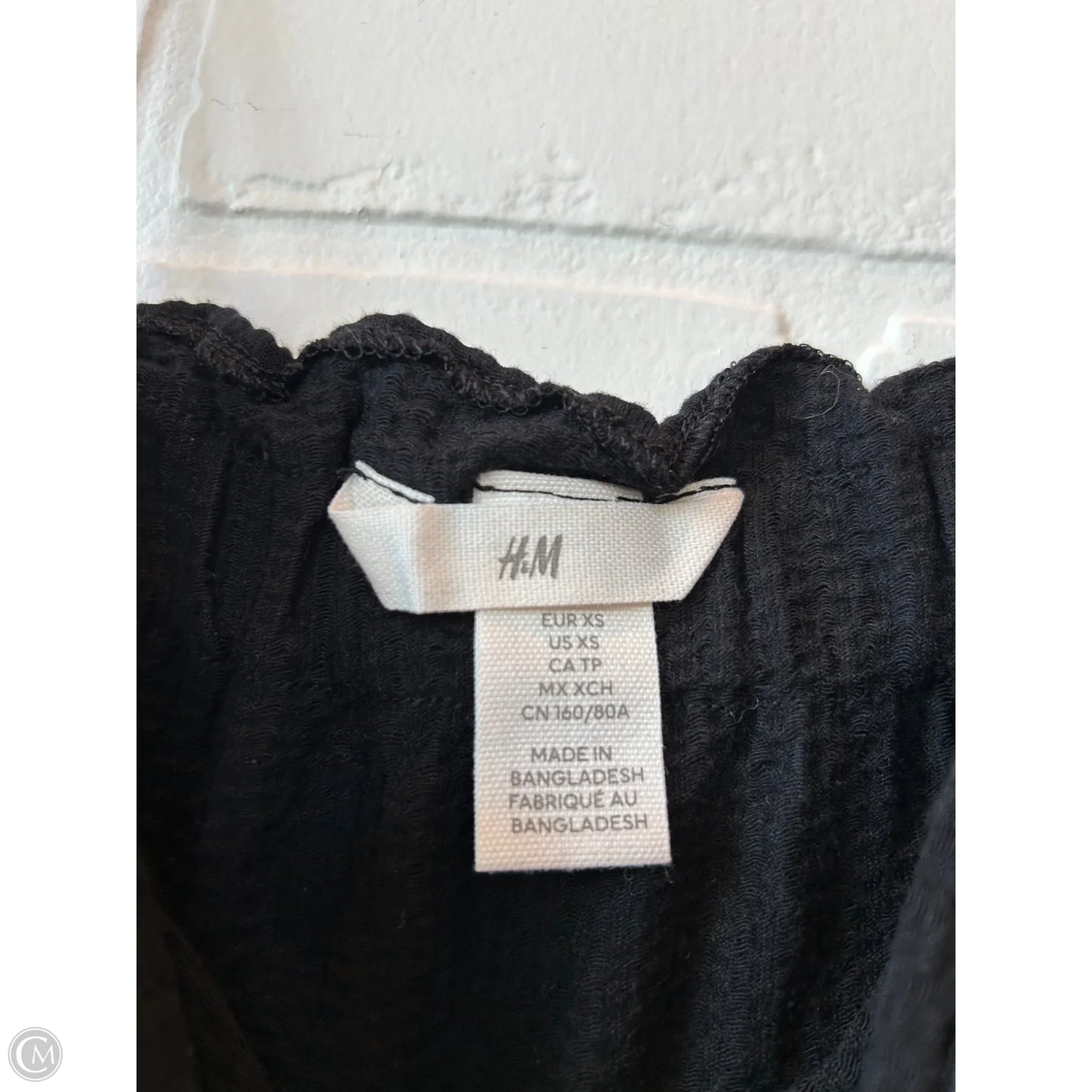 Dress Casual Short By H&m In Black, Size: Xs