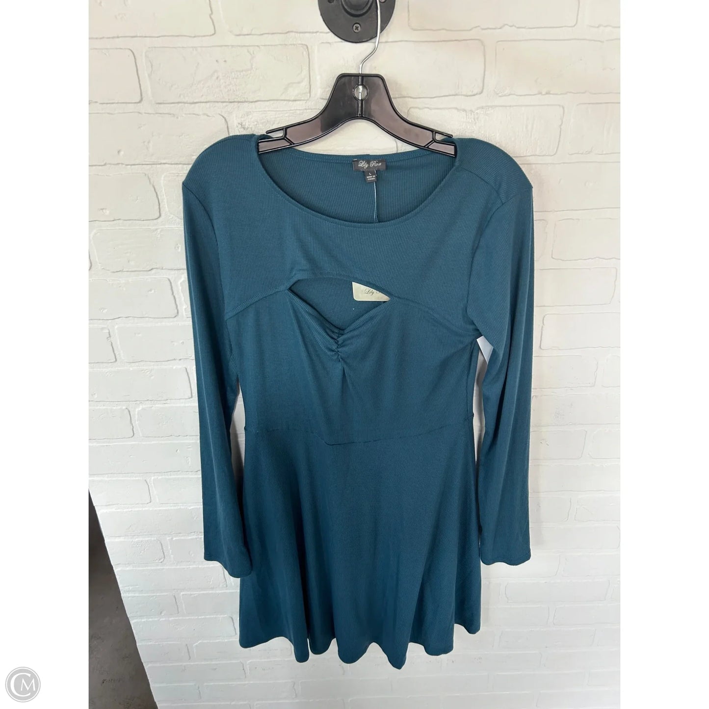 Dress Casual Short By Lily Rose In Blue, Size: L