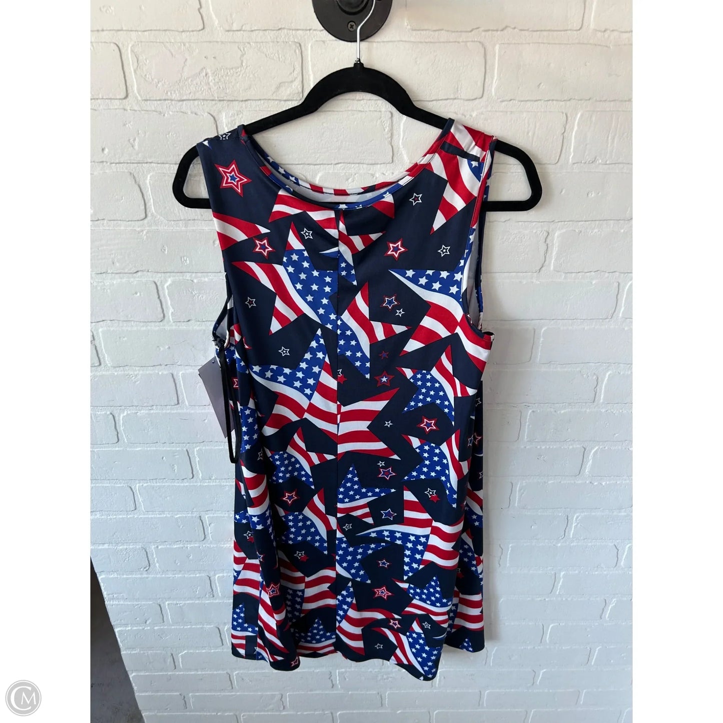 Dress Casual Short By Clothes Mentor In Blue & Red & White, Size: M