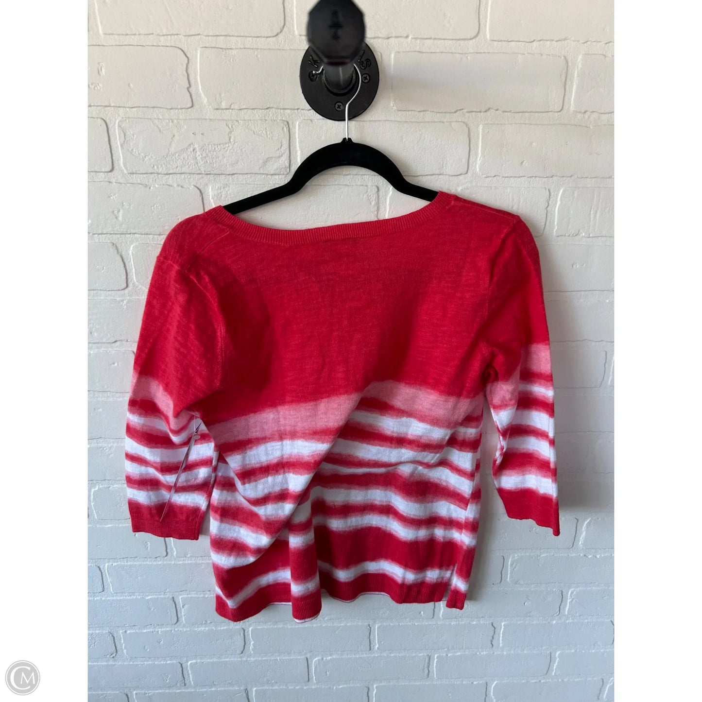 Sweater By Talbots In Red & White, Size: Sp