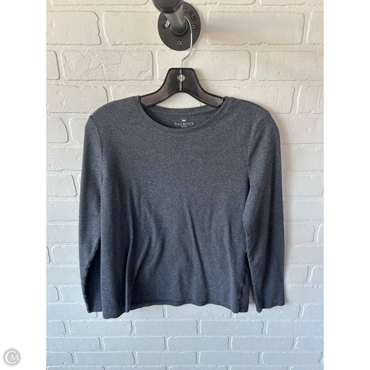Top Long Sleeve Basic By Talbots In Grey, Size: Lp