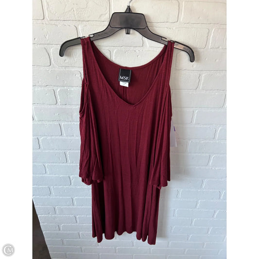 Dress Casual Short By Msk In Maroon, Size: M