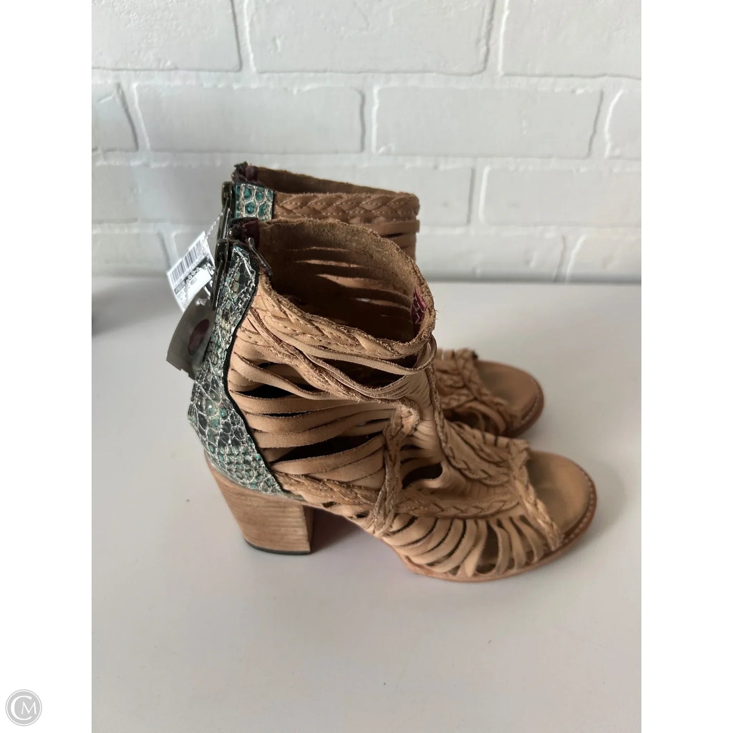 Boots Ankle Heels By Freebird In Tan, Size: 7
