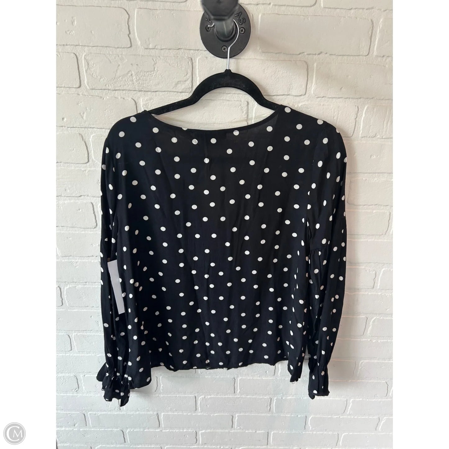 Top Long Sleeve By Sanctuary In Black & White, Size: S