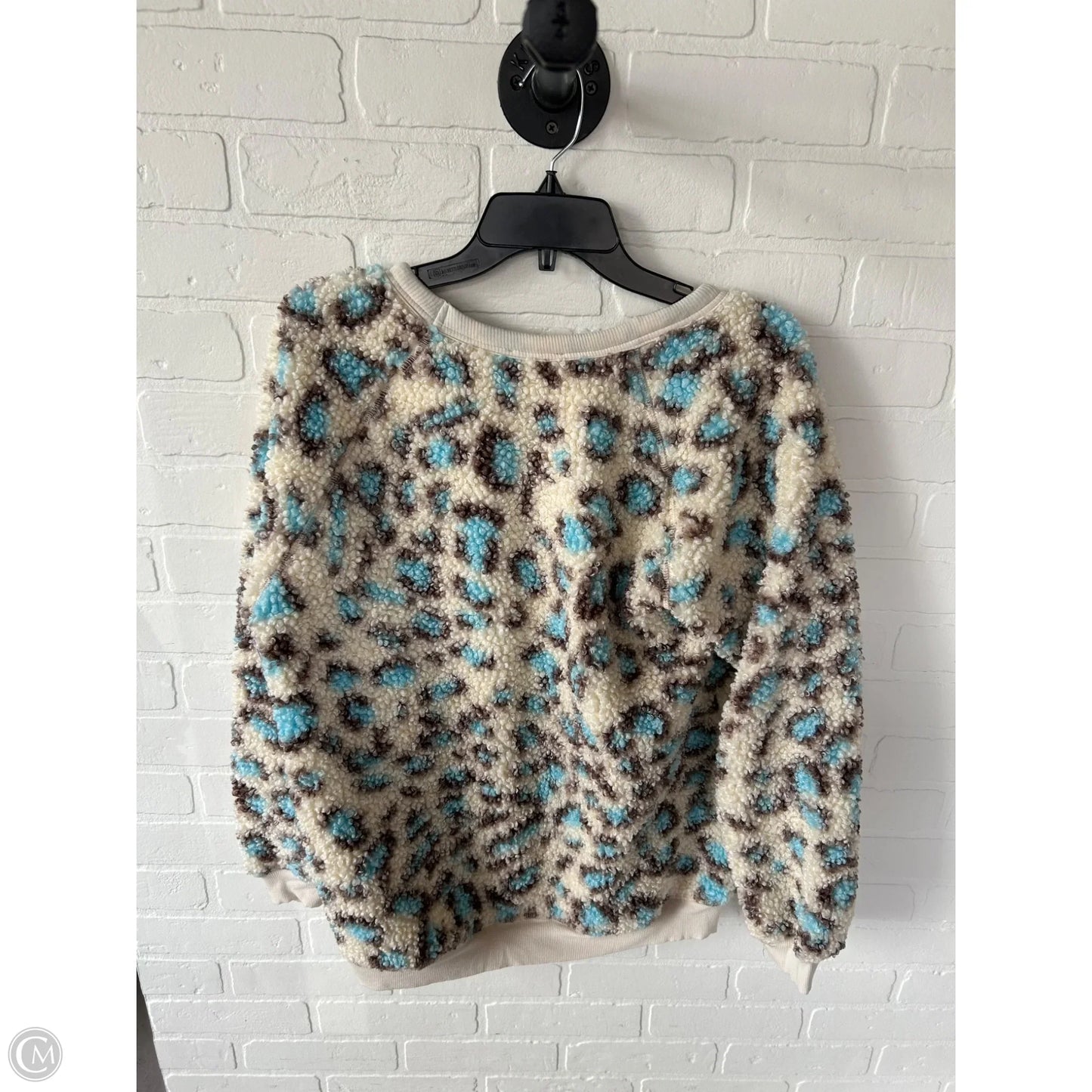 Sweater By Kori America In Blue & Cream, Size: S