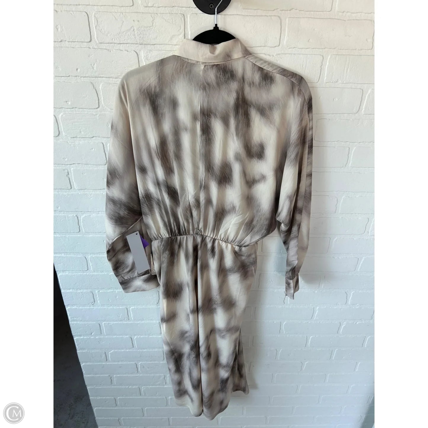 Dress Casual Midi By Express In Black & Cream, Size: S