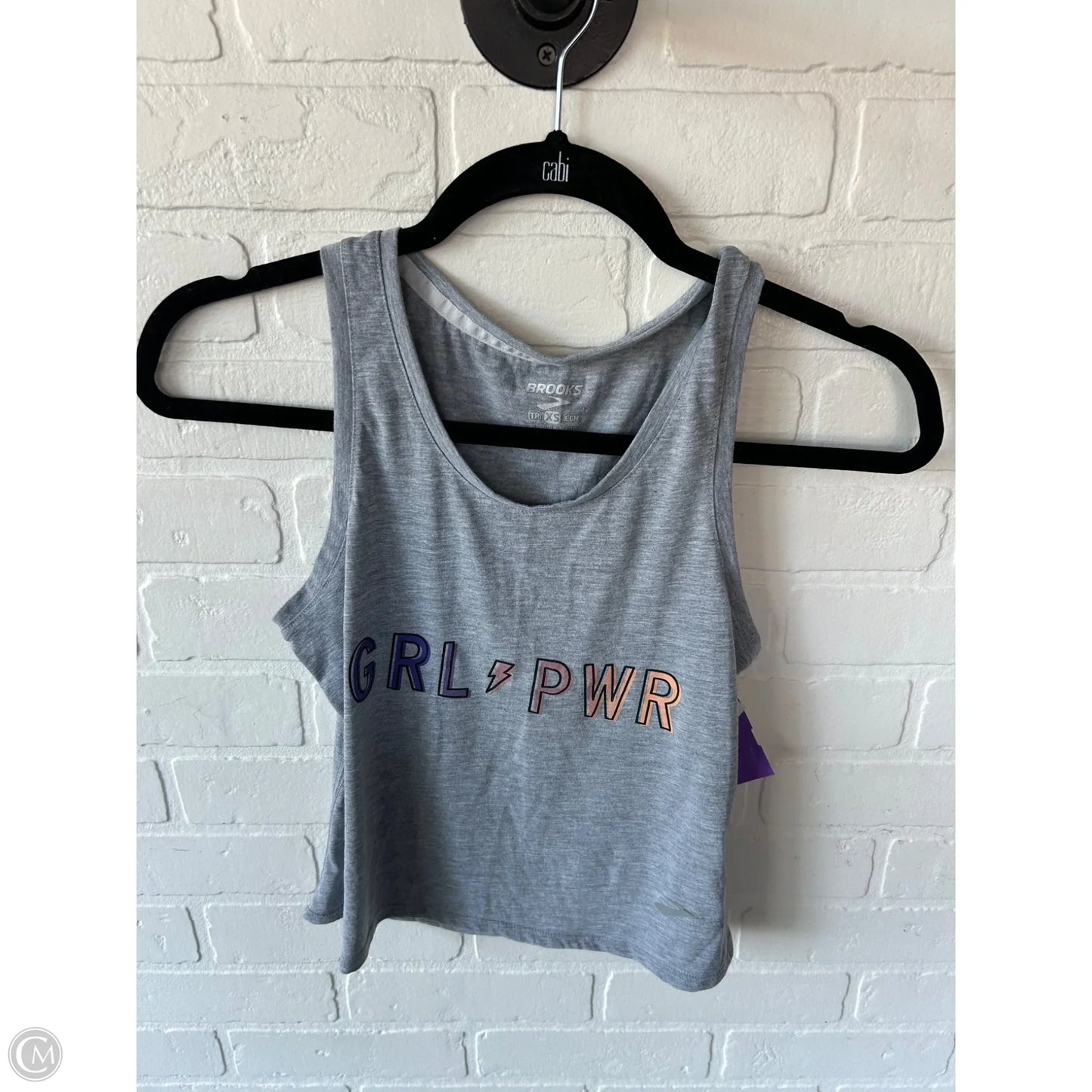 Athletic Tank Top By Brooks In Grey, Size: Xs