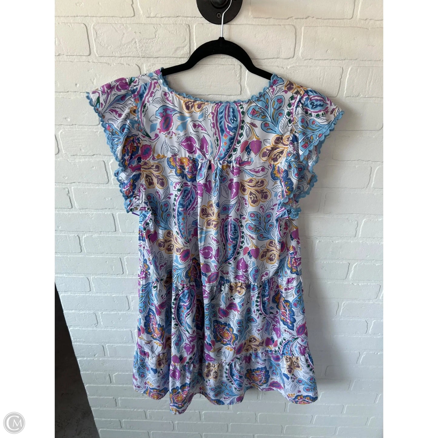 Dress Casual Short By Umgee In Blue & White, Size: M