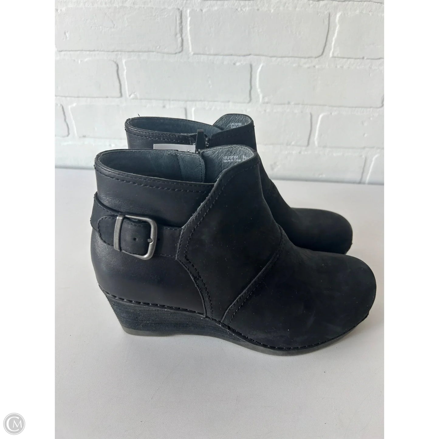 Boots Ankle Heels By Dansko In Black, Size: 7.5