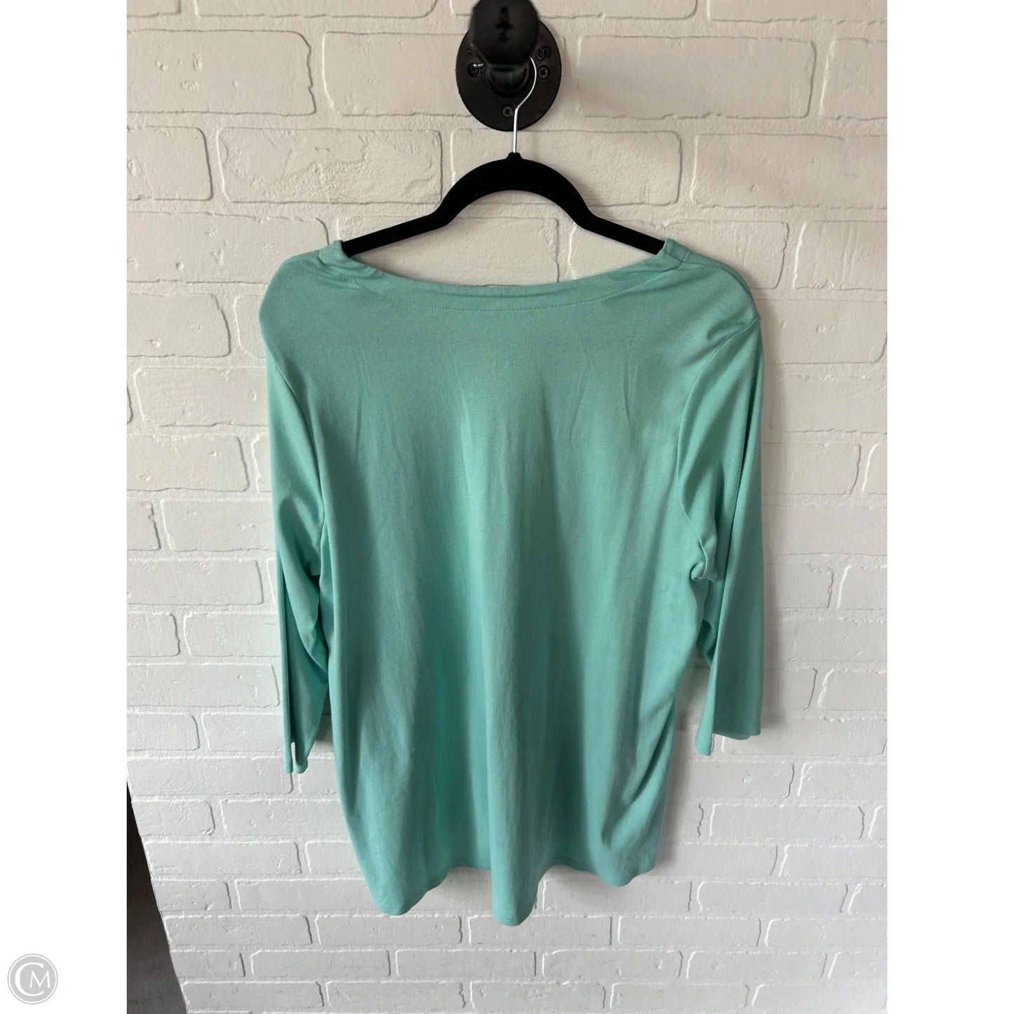 Top 3/4 Sleeve Basic By J. Jill In Green, Size: Xl