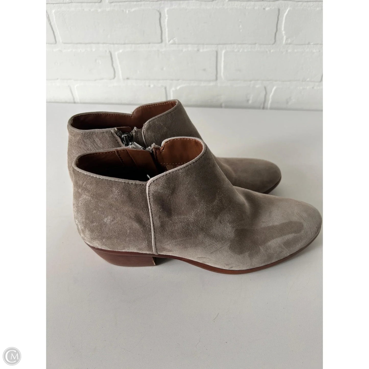 Boots Ankle Heels By Sam Edelman In Taupe, Size: 8