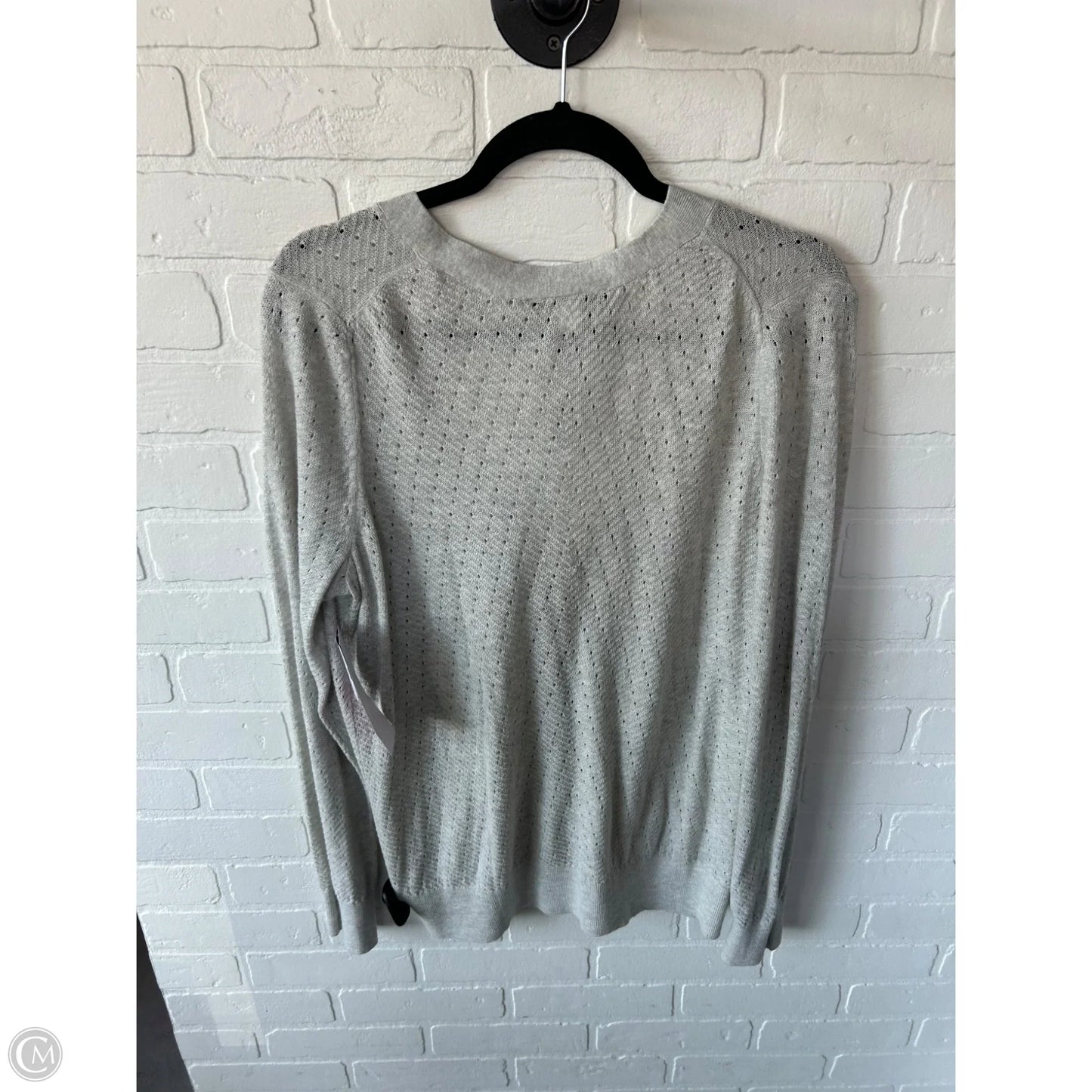 Sweater Cardigan By Lane Bryant In Grey, Size: 14