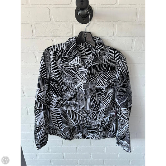 Jacket Other By Chicos In Black & White, Size: M