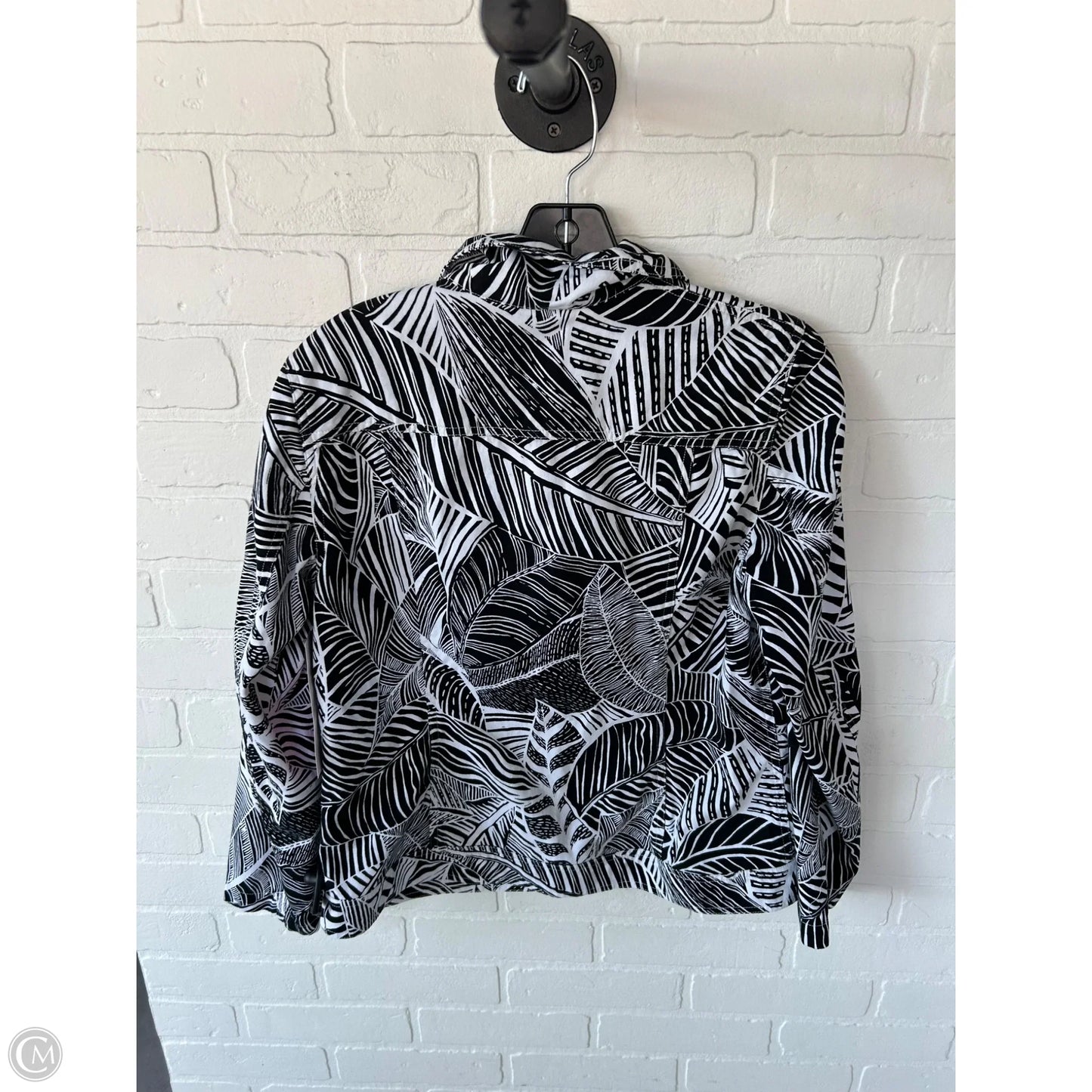 Jacket Other By Chicos In Black & White, Size: M