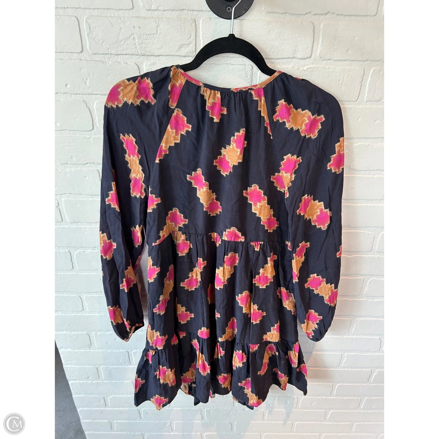 Dress Casual Short By Anthropologie In Black & Pink, Size: Xs