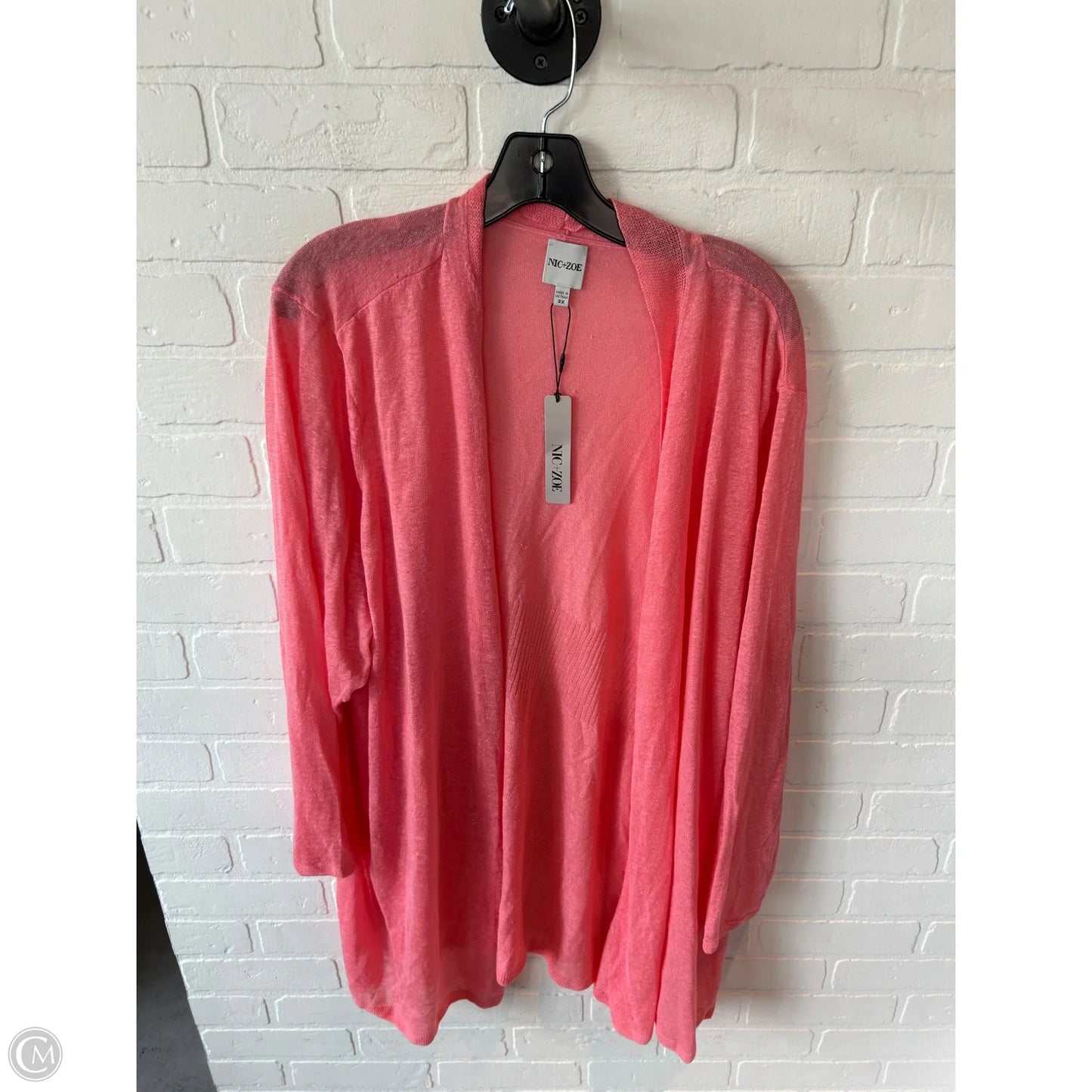 Sweater Cardigan By Nic + Zoe In Orange, Size: 3x