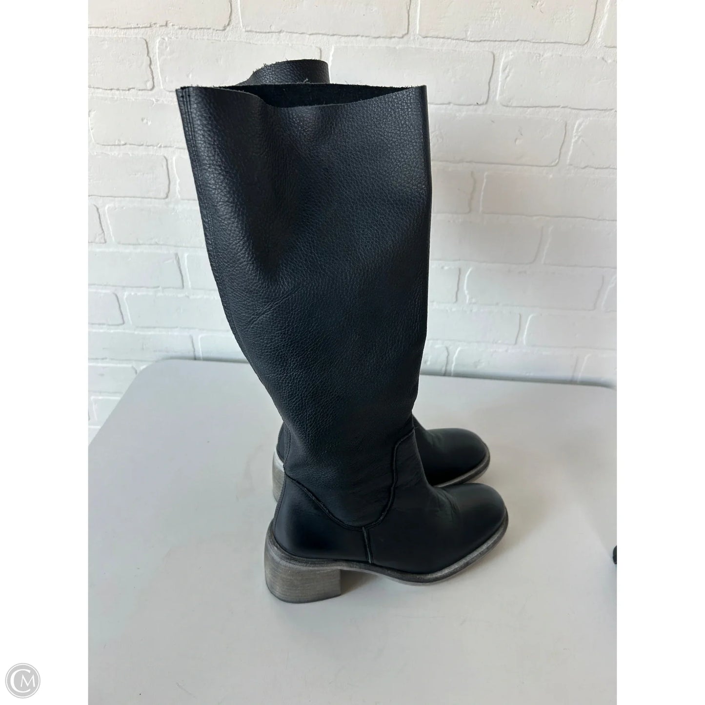 Boots Leather By Free People In Grey, Size: 7