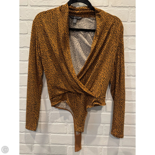 Bodysuit By Banana Republic In Black & Brown, Size: Xs