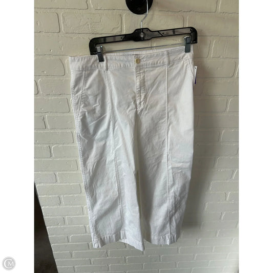 Pants Cropped By Lauren By Ralph Lauren In White, Size: 8