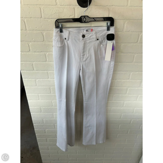 Jeans Boot Cut By Cabi In White Denim, Size: 4