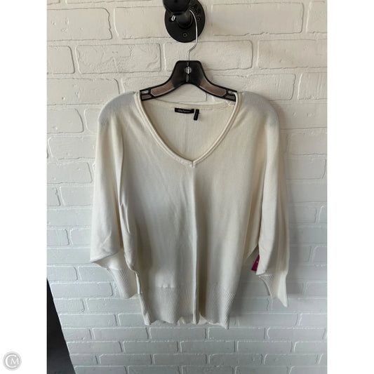 Sweater By Daisy Fuentes In Cream, Size: L