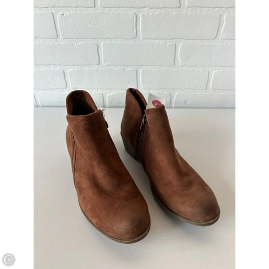 Boots Ankle Flats By So In Brown, Size: 7.5