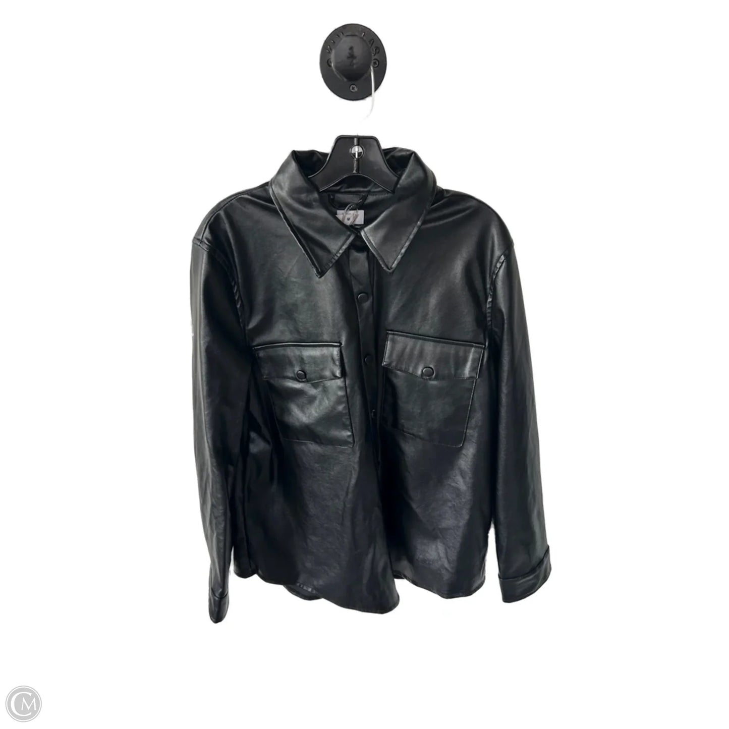 Jacket Shirt By Laundry In Black, Size: L