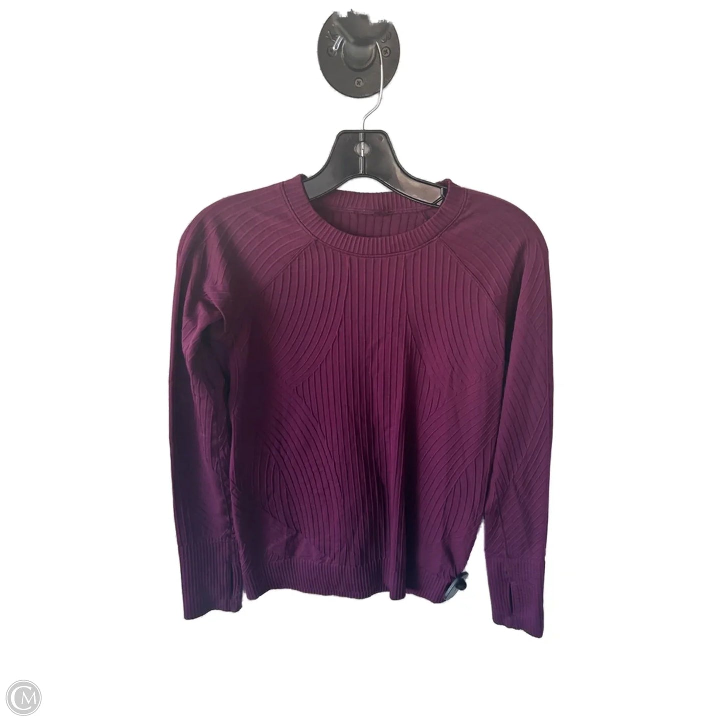 Athletic Top Long Sleeve Crewneck By Lululemon In Purple, Size: M