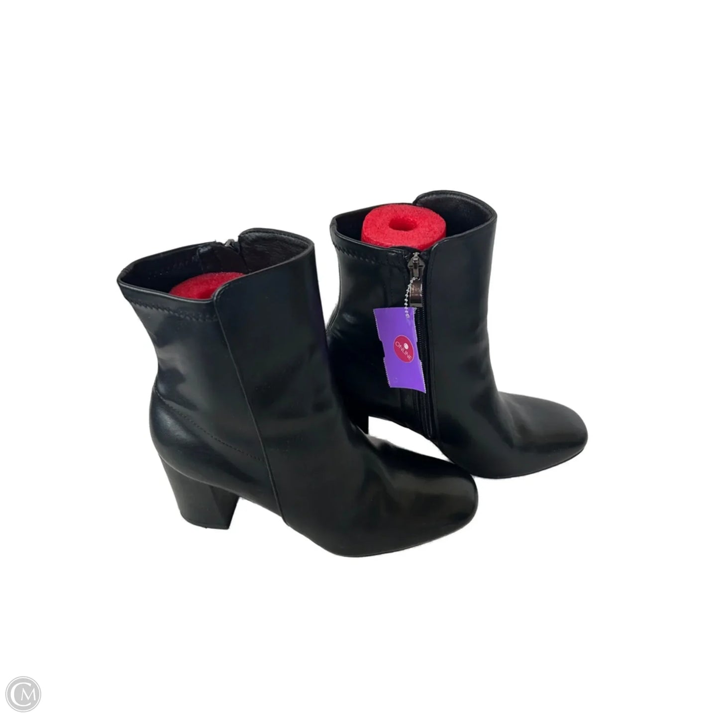 Boots Ankle Heels By Mia In Black, Size: 9