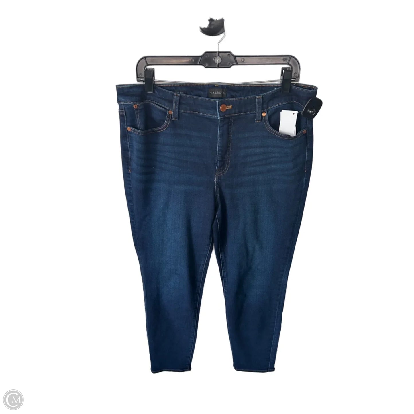 Jeans Skinny By Talbots In Blue Denim, Size: 12