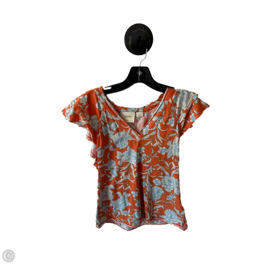 Top Short Sleeve By Maeve In Orange, Size: Xs