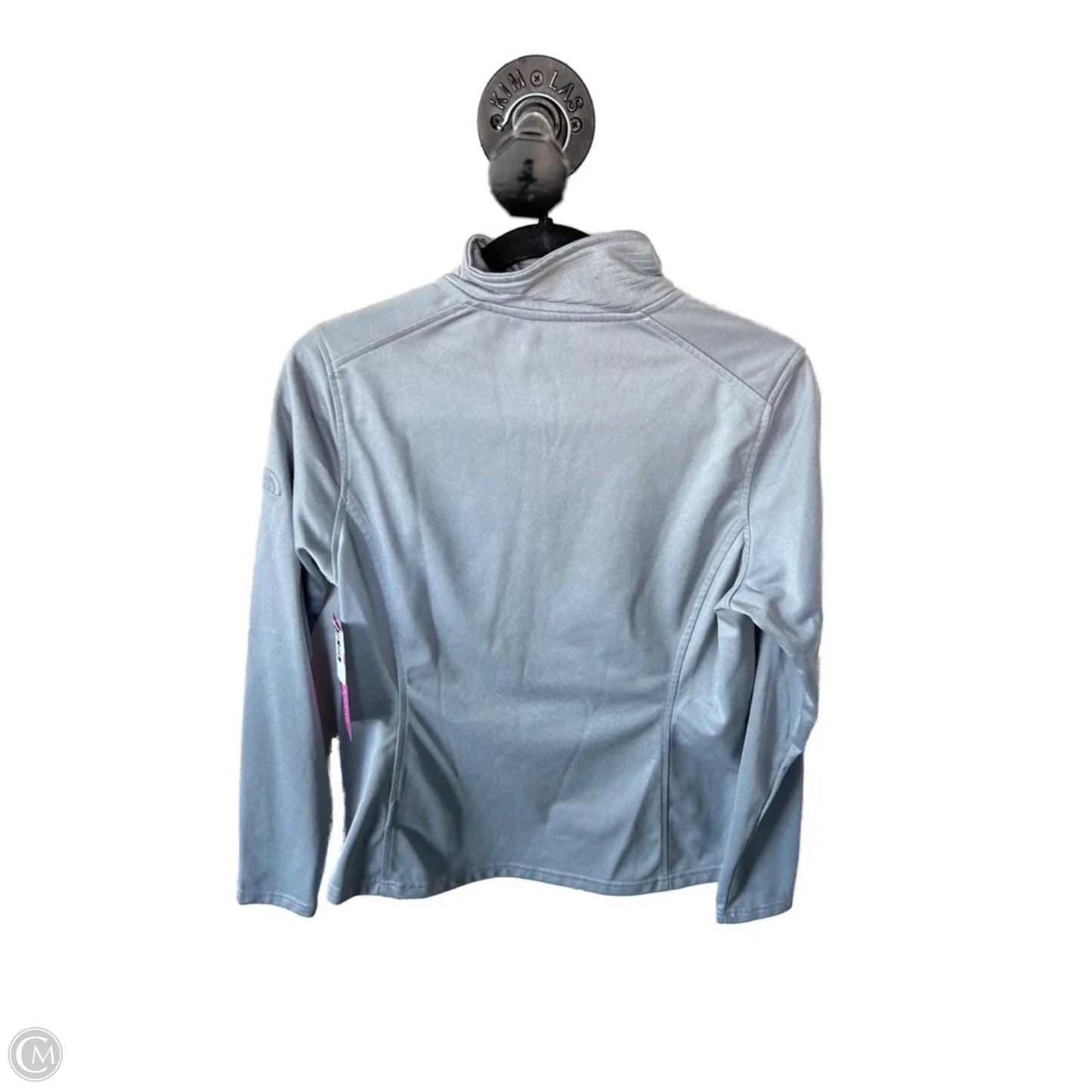 Athletic Top Long Sleeve Collar By The North Face In Grey, Size: M