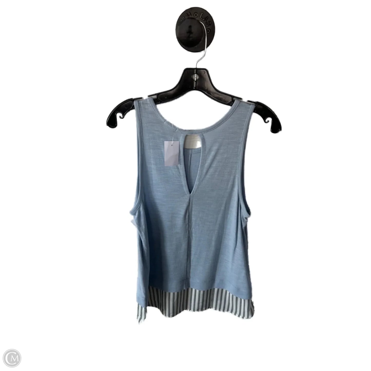 Top Sleeveless By J. Crew In Blue & Cream, Size: M