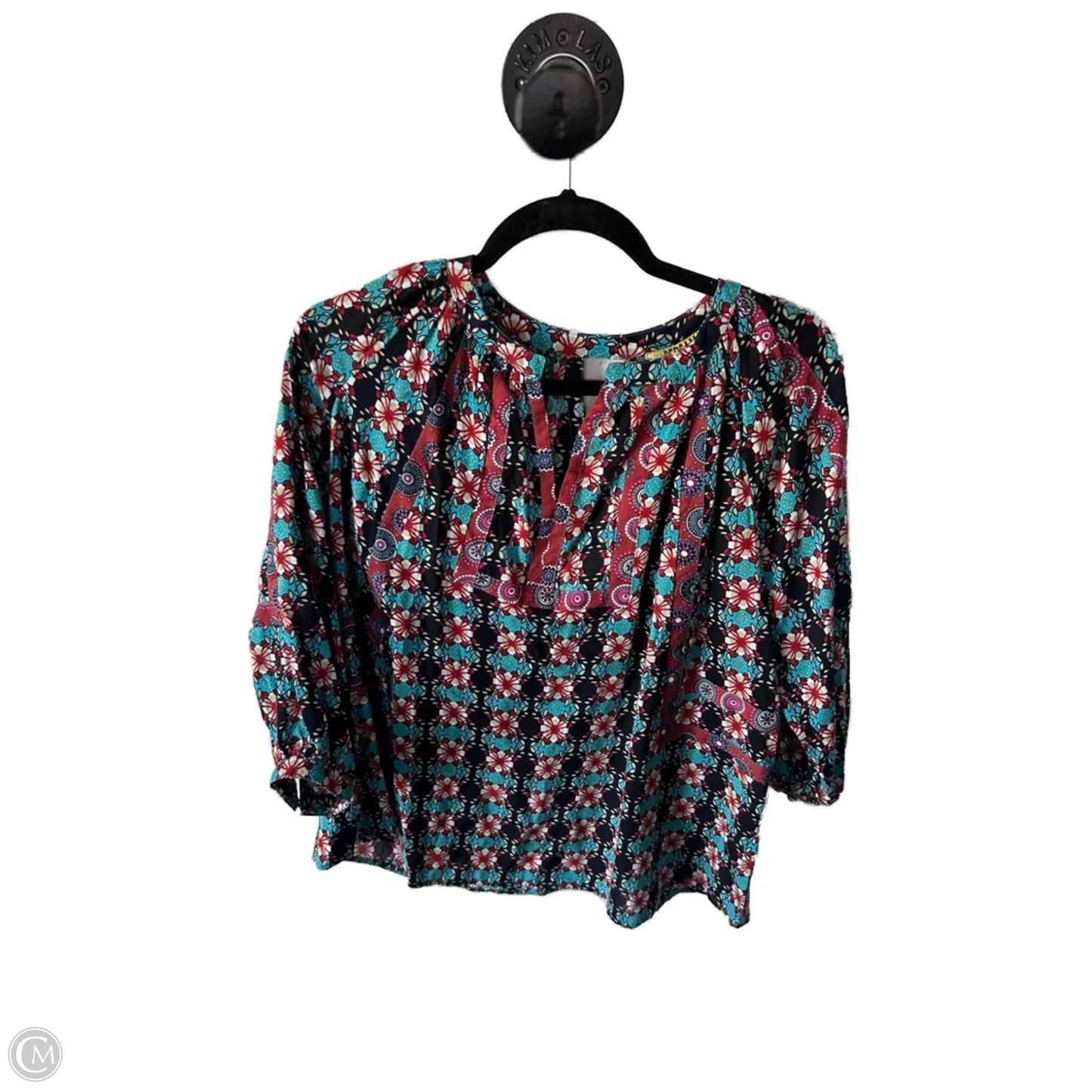 Top Long Sleeve By Clothes Mentor In Blue & Red, Size: S