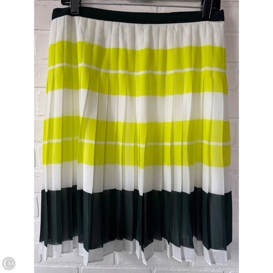 Skirt Mini & Short By Ann Taylor In Green & Yellow, Size: 8p