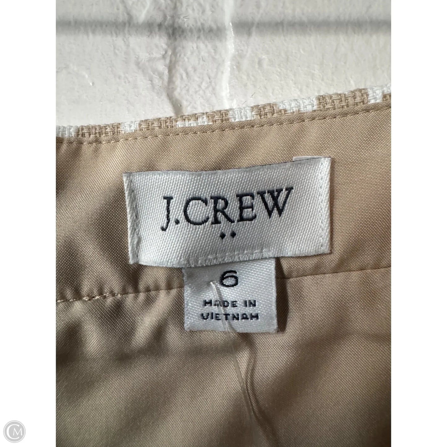 Skirt Mini & Short By J. Crew In Tan & White, Size: 6