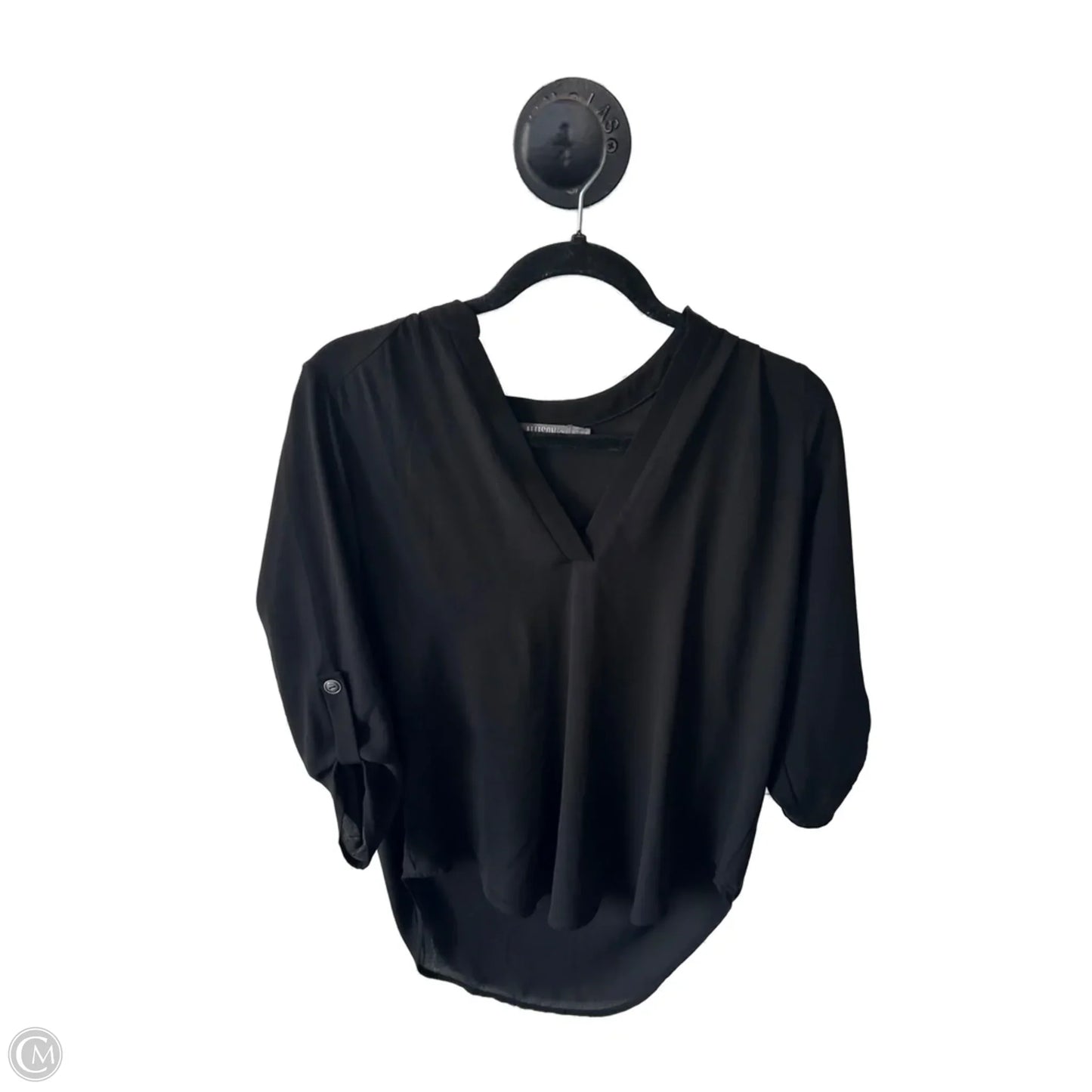 Top 3/4 Sleeve By Allison Joy In Black, Size: S
