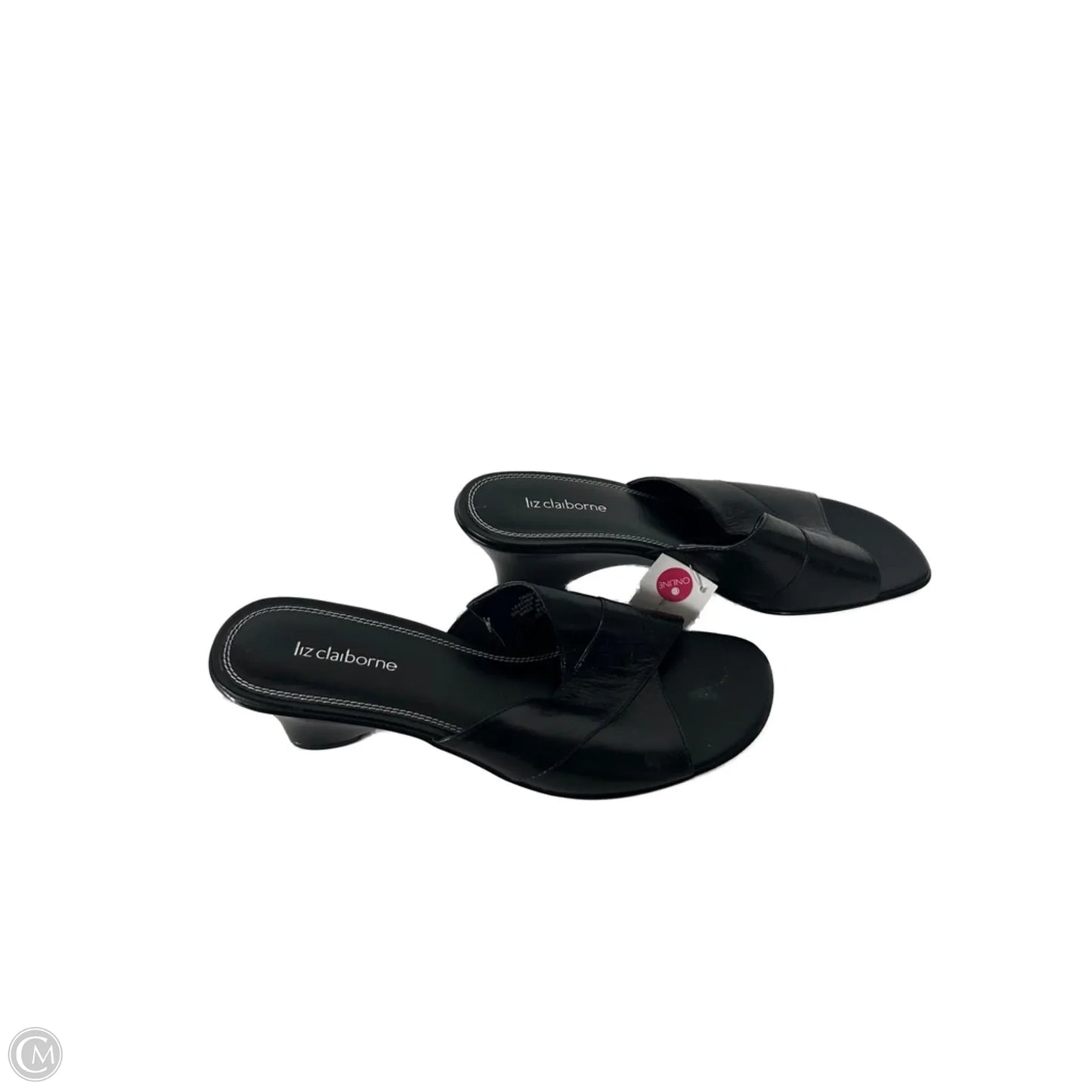 Sandals Heels Wedge By Liz Claiborne In Black, Size: 8