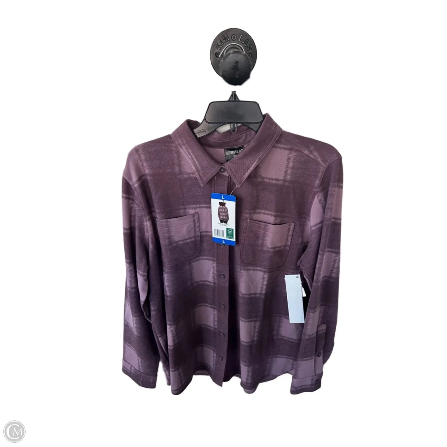 Top Long Sleeve By 32 Degrees In Pink & Purple, Size: L